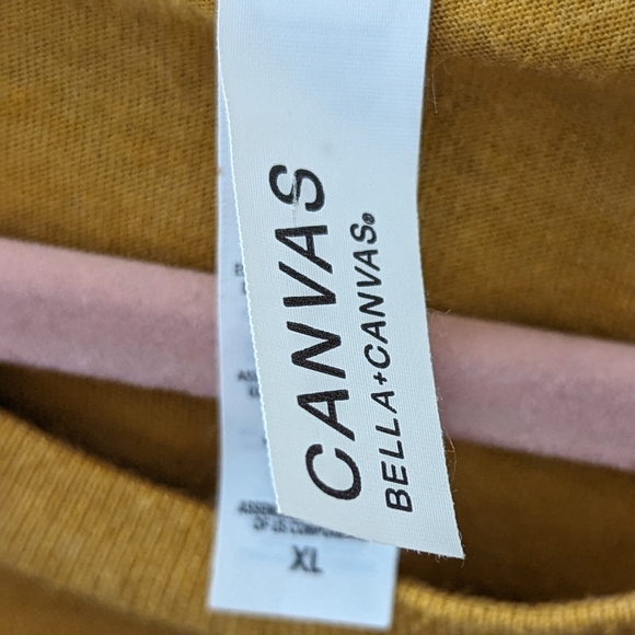 Bella Canvas Mustard Yellow American West Logo Tee - Picture 8 of 14